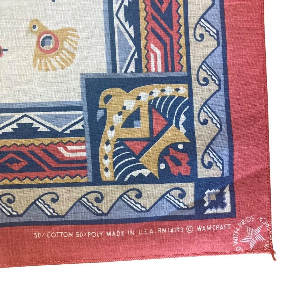 Vintage 90s Wamcraft Southwestern Bandana Sheraton Tucson El Conquistador Promo